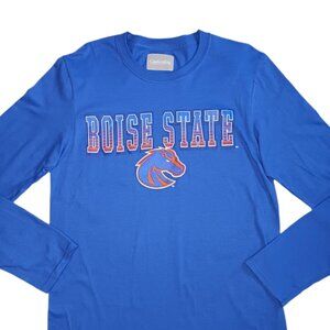 Boise State Broncos Mens T Shirt Size S Blue Long Sleeve NCAA Tee